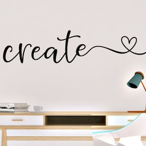 Create Wall Decal: Craft Room Decor with Heart