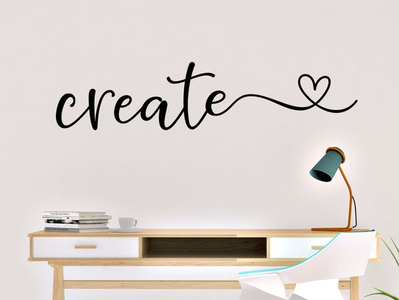 Create Wall Decal: Craft Room Decor with Heart