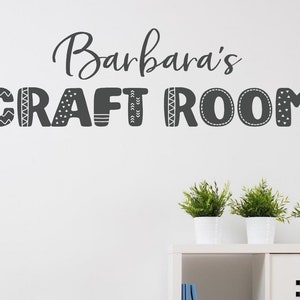 Craft room wall decal - Craft room decal - Craft room name decal - Craft room decor - Custom Craft room decal - Sewing room decal image 3