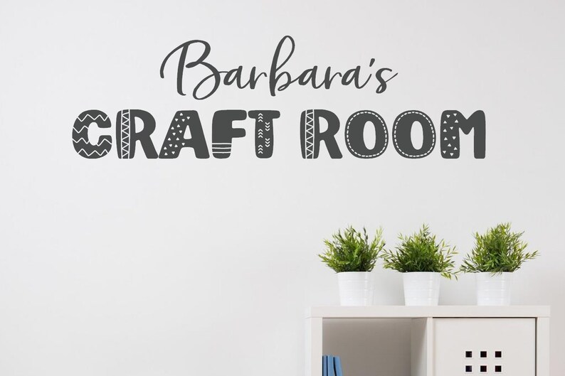 Craft room wall decal - Craft room decal - Craft room name decal - Craft room decor - Custom Craft room decal - Sewing room decal image 3