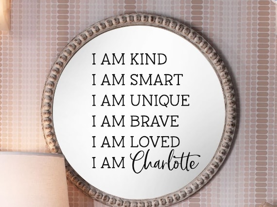 Kids Affirmation Mirror Decal: Positive Mantra Sticker