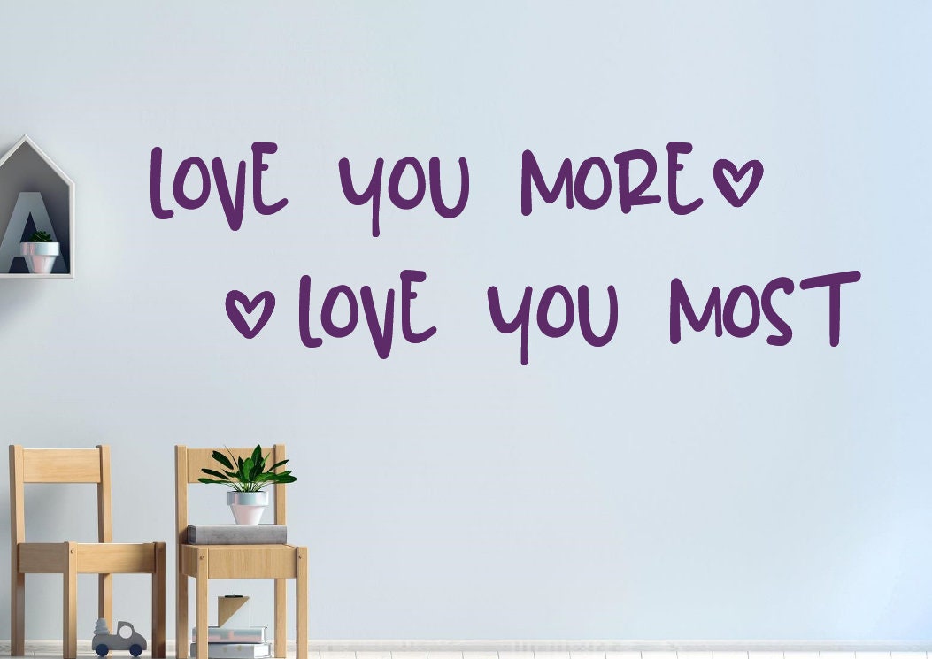 Mirror Decal Bathroom Mirror Decal Love You More Decal Etsy