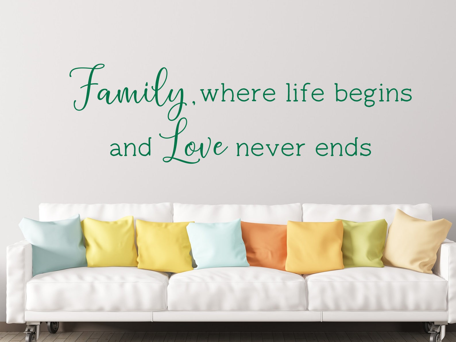 Family Where Life Begins Decal- Family Wall Decal- Family Where Life ...