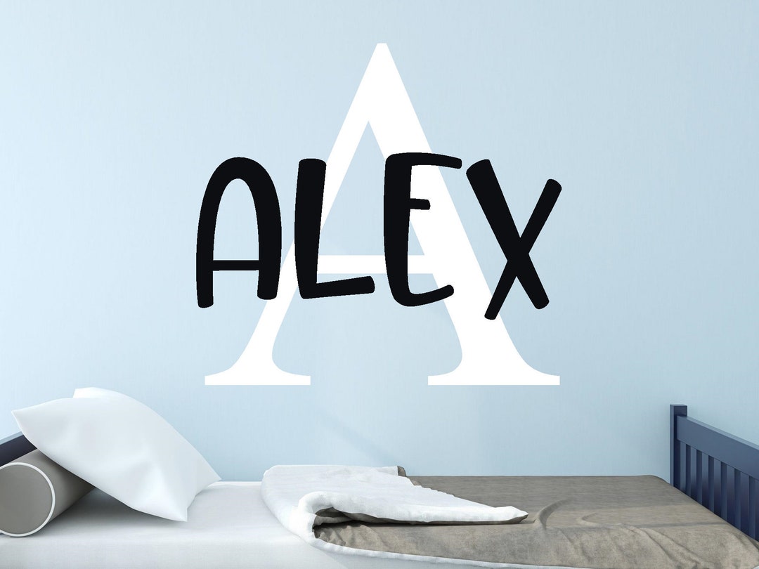Custom Name Wall Decal Name and Letter Wall Decal Cute Font Name Decal