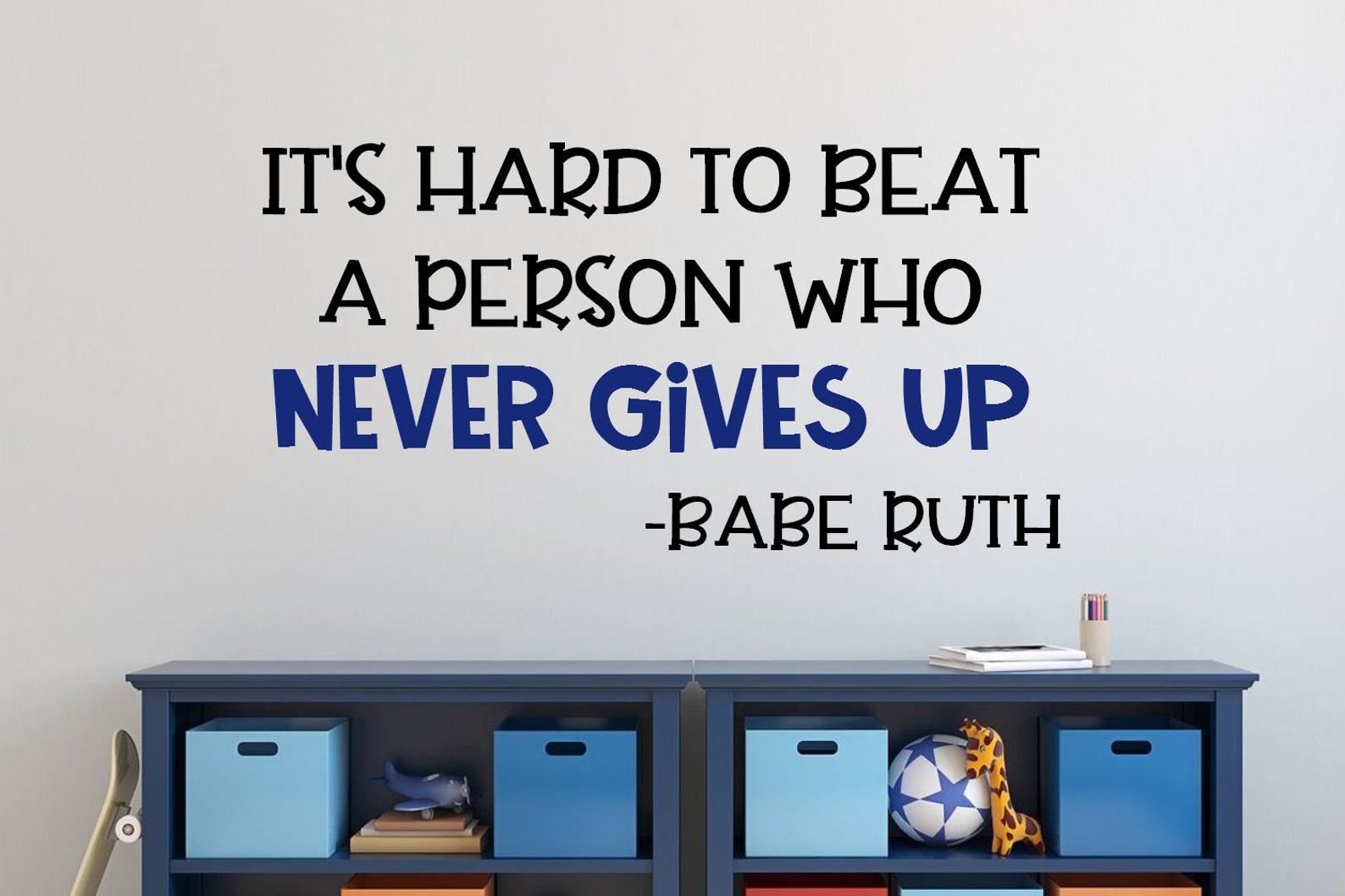 Sports Quote Wall Decal Sports Wall Decal for Kids Babe Etsy