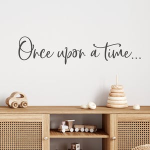 Once upon a time wall decal - Reading wall decal - Kids Reading decor - Kids reading nook - Kids reading decal - Once upon a time decor