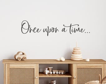 Once upon a time wall decal - Reading wall decal - Kids Reading decor - Kids reading nook - Kids reading decal - Once upon a time decor