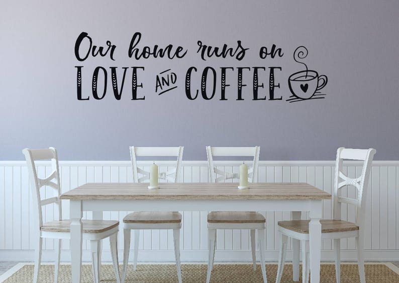 Coffee wall art Coffee wall decor Coffee wall decal Our Etsy