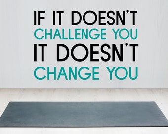 Home gym wall decal - Gym motivational wall decor - Gym wall decal - Fitness motivation wall decal - Exercise wall decal - Gym wall quote
