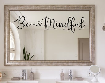 Be Mindful Wall Decal: Meditation Vinyl Decor