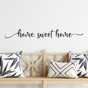 Home sweet home wall decal - Home sweet home decal - Home sweet home vinyl decal - Entryway decor - Entryway decal - Entryway vinyl decal