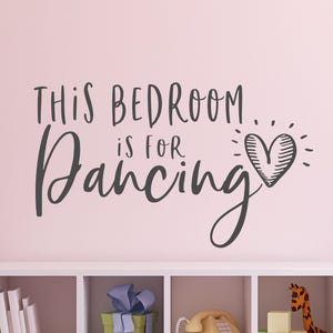 Calcomanía de pared de baile- Decoración de baile habitación de niñas- Calcomanía de pared de ballet- Calcomanía de pared de baile niñas- Decoración de pared de niña adolescente- Calcomanía de pared de niña adolescente- Baile