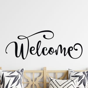 Welcome wall decal- Welcome wall sticker- Welcome vinyl decal- Welcome wall art- Welcome decal- Welcome door decal- Welcome vinyl sticker