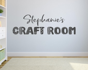 Craft room wall decal - Craft room decal - Craft room name decal - Craft room decor - Custom Craft room decal - Sewing room decal
