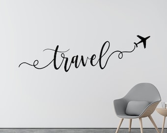 Travel decal - Travel wall decal - Travel vinyl decal- Travel photo wall - Travel wall decor - Travel sign - Travel decor - Travel sticker