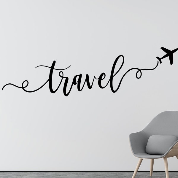 Travel decal - Travel wall decal - Travel vinyl decal- Travel photo wall - Travel wall decor - Travel sign - Travel decor - Travel sticker