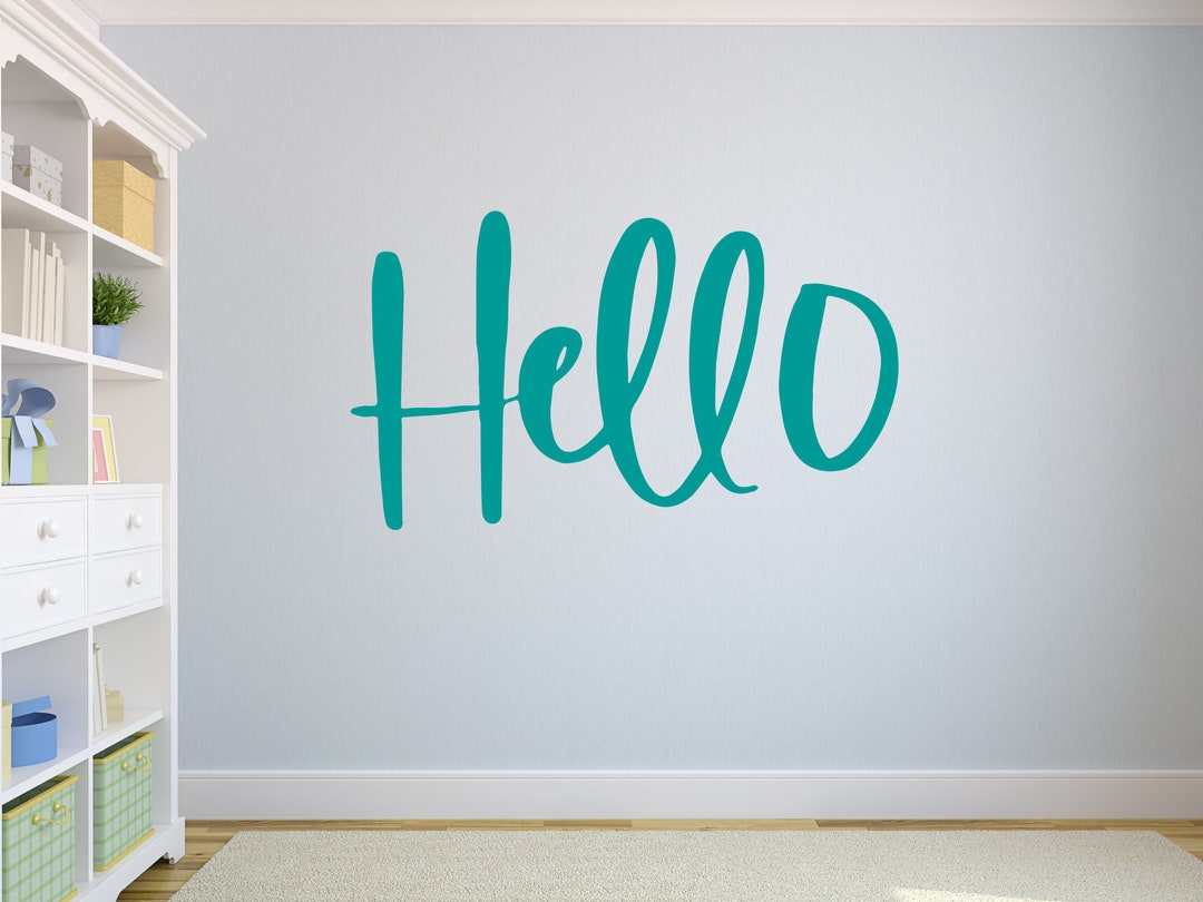 Hello Wall Decal Hello Decal Hello Decal for Front Door Hello Vinyl