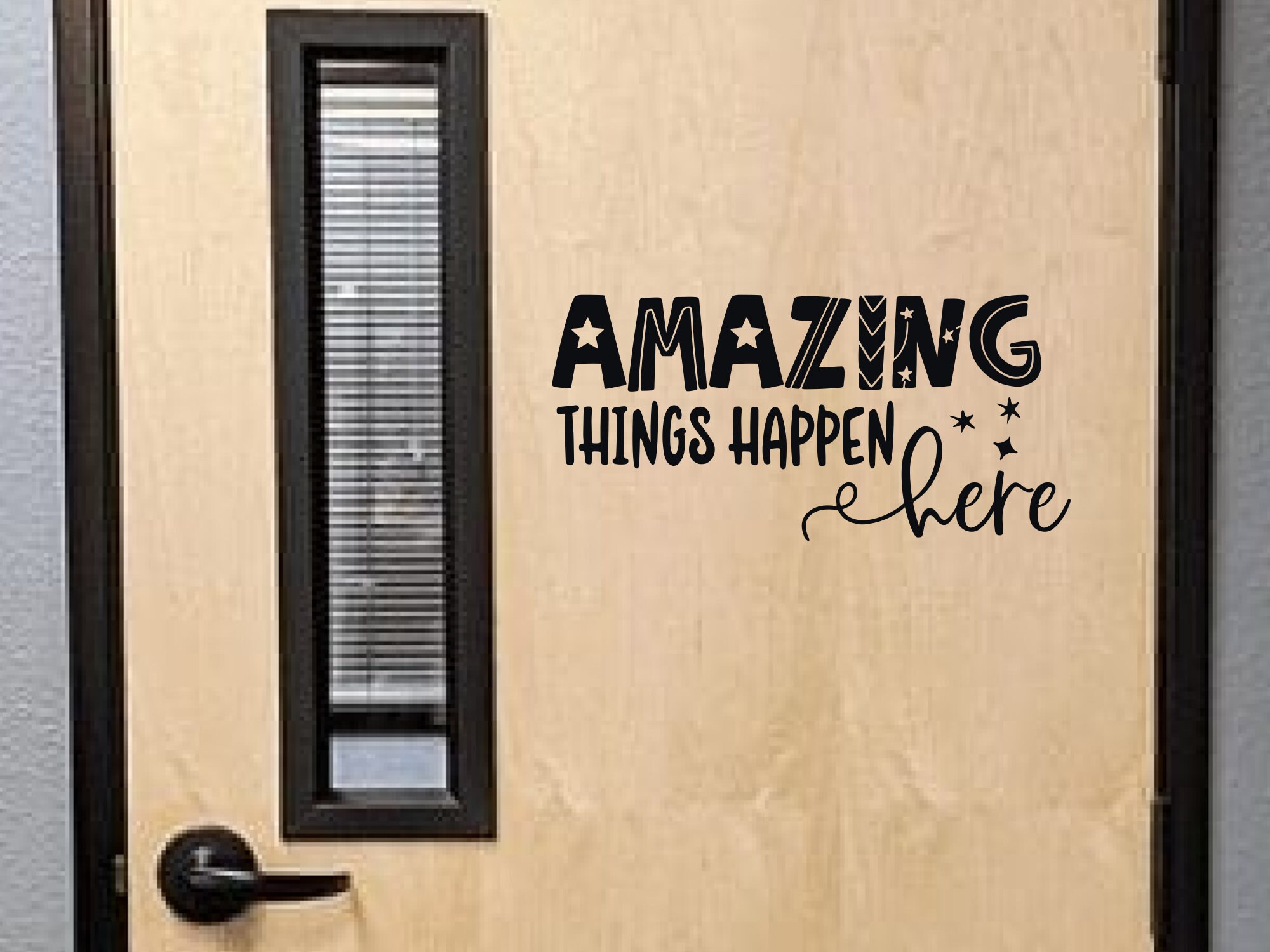 Amazing Things Happen Here - Wall Decal - Door Decal - Wall Decor ...