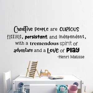 Creativity Quote Wall Decal: Art Classroom Decor
