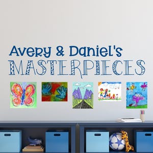 Masterpieces wall decal - Art Display Decal - Children&#39;s Art Display - Masterpieces Decal - Kid&#39;s Artwork Display - Children&#39;s art wall