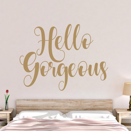 Hello Wall Decal Hello Wall Decor Hello Etsy