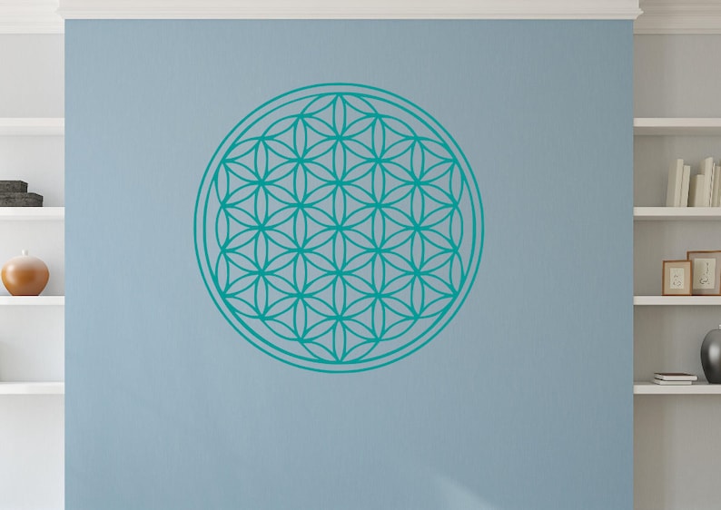 Flower of Life Wall Decal Flower of Life Wall Art Flower Etsy
