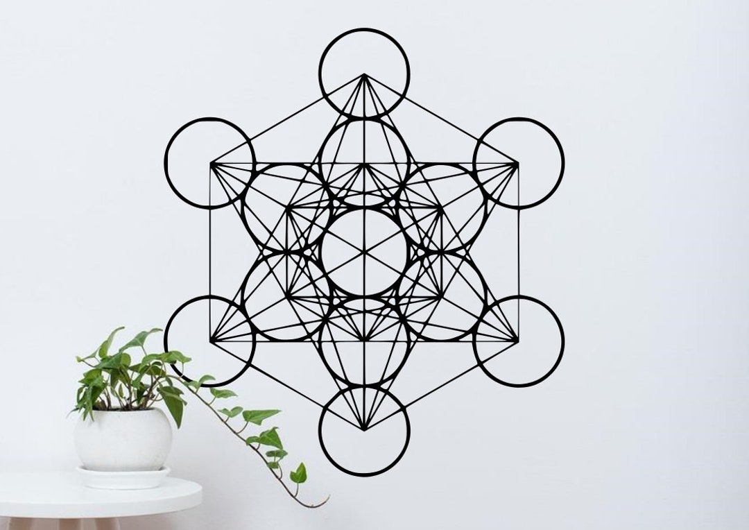 Metatron's Cube Wall Decal, Metatron's Cube Wall Art, Sacred Geometry Wall Decal, Metatron's