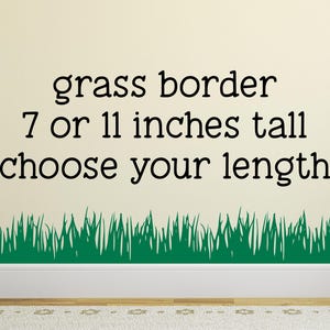 Grass wall decal - Grass decal - Grass border - Grass vinyl decal - Grass on the wall - Choose height and length - Grass nursery decal