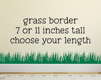 Grass wall decal - Grass decal - Grass border - Grass vinyl decal - Grass on the wall - Choose height and length - Grass nursery decal