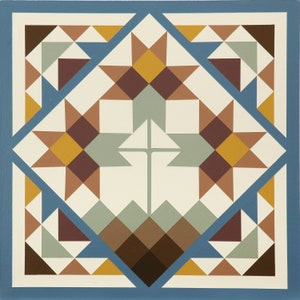 Barn Quilt -Barn Quilt - PATCHWORK Barn Quilt - Autumn Barn Quit - Farmhouse Barn Quilt - Hand painted - hand-crafted