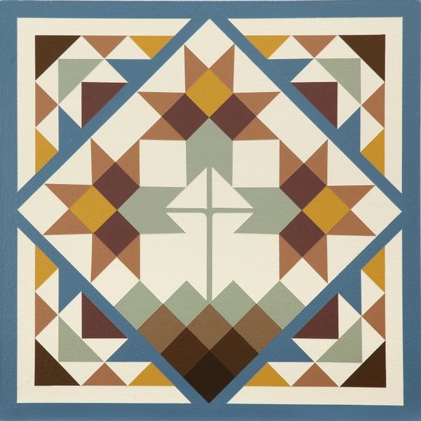 Barn Quilt -Barn Quilt - PATCHWORK Barn Quilt - Autumn Barn Quit - Farmhouse Barn Quilt - Hand painted - hand-crafted