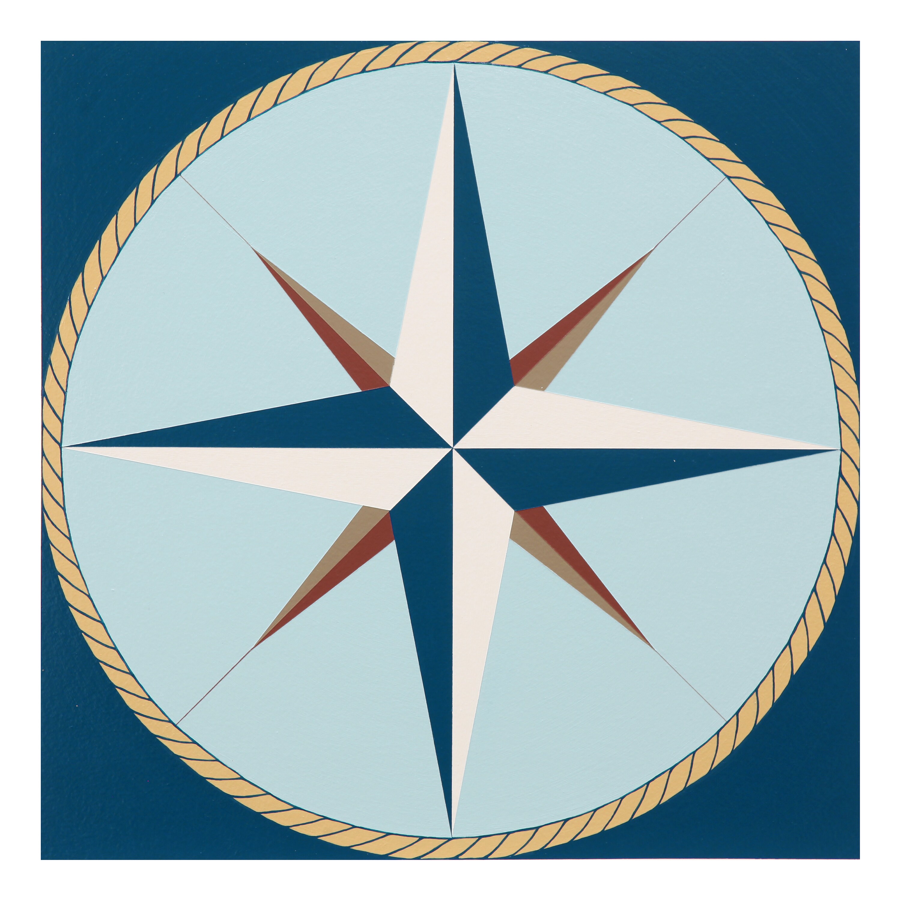 American Garden Barn Quilts Compass Points 2x2 Hand Painted Etsy