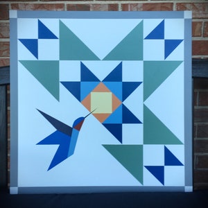 Barn Quilt, Summer Hummer Barn Quilt Hand-painted Barn Quilt