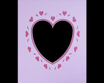 Wedding, Anniversary Fancy Picture Frame Mat:  Fits 6.5x7 Photo or Poem For 12 x 14 Picture Frame