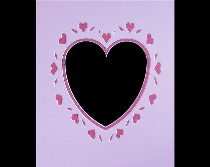 Featured listing image: Wedding, Anniversary Fancy Picture Frame Mat:  Fits 6.5x7 Photo or Poem For 12 x 14 Picture Frame