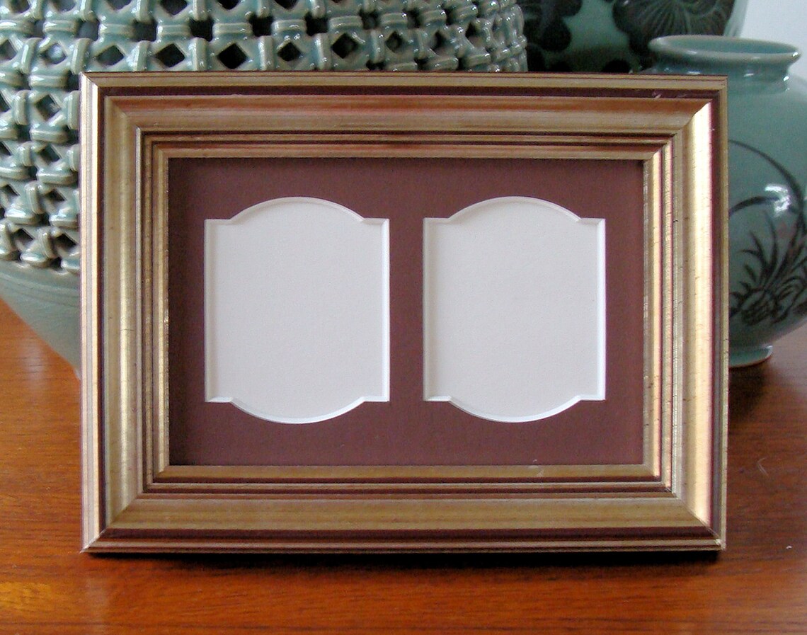 Silver Wood Picture Frame Holds Two 2 1/2x2 Small Etsy