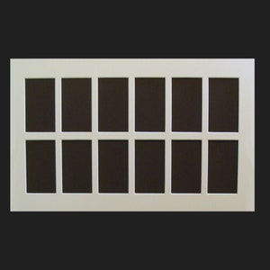 Collage Picture Frame Mat 12 Opening for 2.5x 3.5 Inch Photos ACEOs Trading Cards Fits 10 x 20 Inch Frame Color Choice Conservation Quality