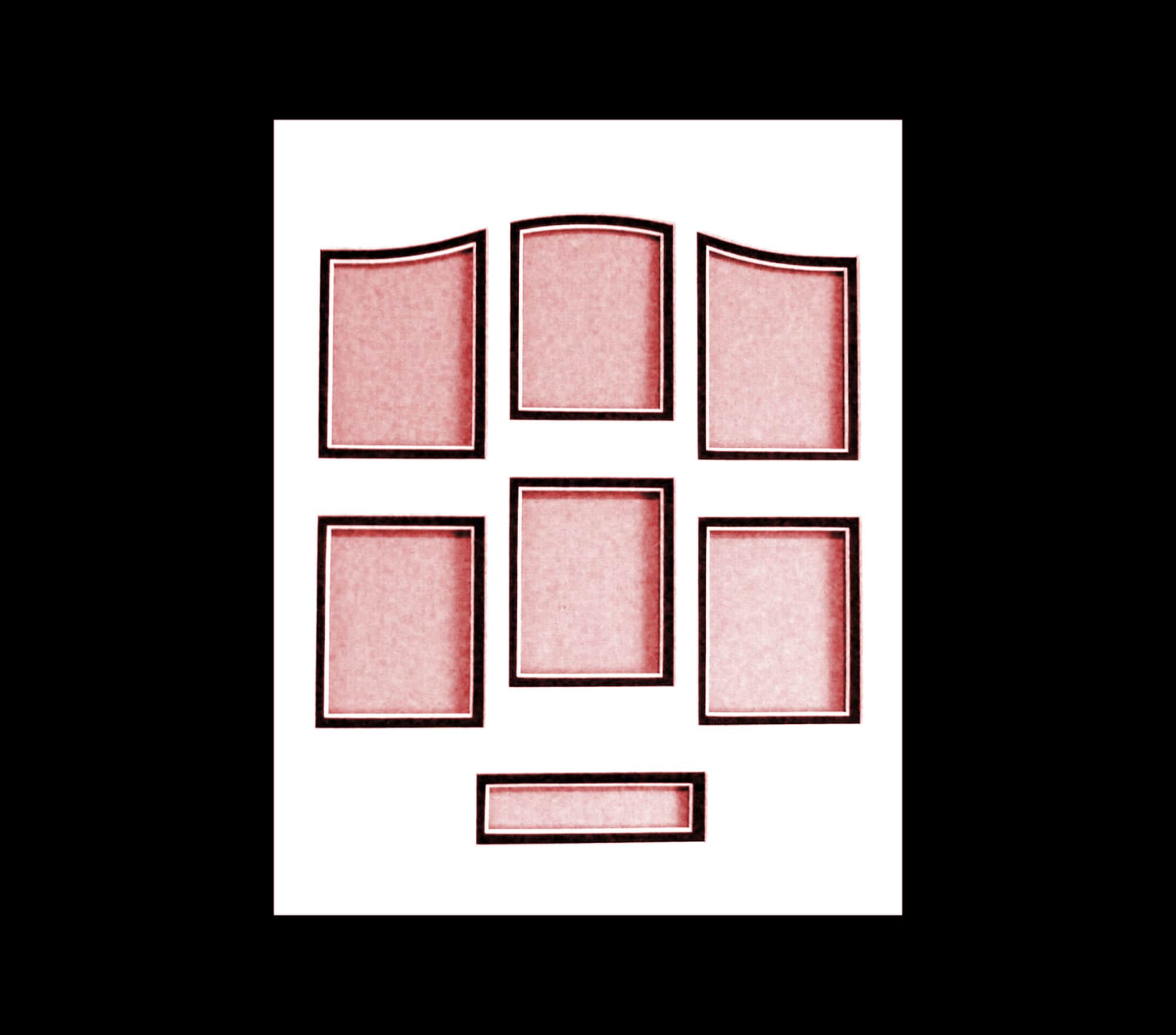 Picture Frame Double Mat Multi Openings Collage Matting Fits 11x14