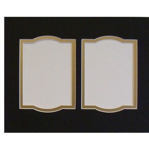 Double Opening Archival Mat  8.5 x 11&quot; Matting Holds  2 -  3.5 x 5&quot;  Photos or Art Two Layer Matting Choice of Colors Other Sizes Available