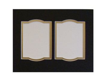 Double Opening Conservation Quality Mat 11x14 Inch Matting Holds  5x7 Photos or Art Two Layer Matte Color Choice Other Sizes Available