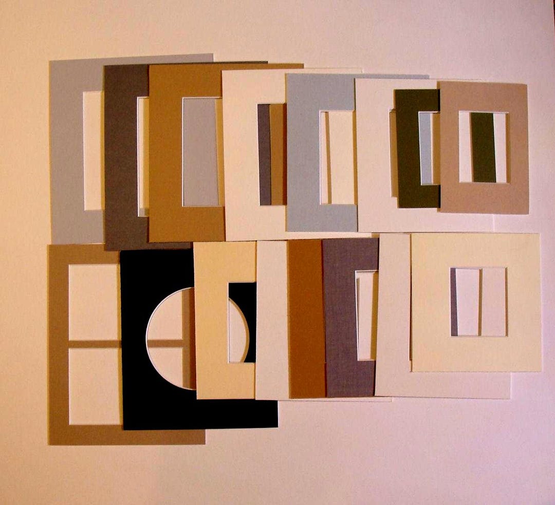 Framing Mat Example SALE Picture Framing Mats Group of 38: Conservation Quality, Sizes Fits ...
