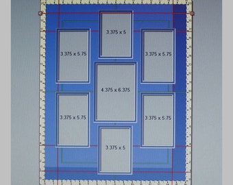 Collage Double Mat 7 Opening For 16x20  Picture Frame Fits One 5x7 and 4 4x6s 2 4x5s Photos Choose Color Matting Conservation  Multi Opening