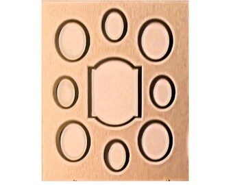 Picture Frame Double Mat With 9 Oval Opening Fits 8x10 Picture Frame: Largest Opening is 2.5 x 3.5 Inch
