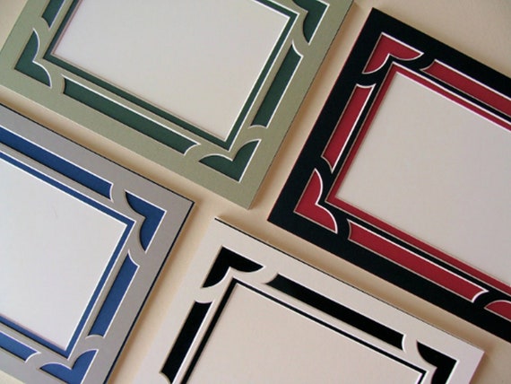 Picture Framing Mat for Documents, Photos and Art: Double Layer Matting, Choose Size and Colors, Conservation Quality