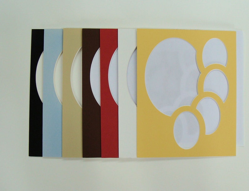 Framing Mat Example Picture Framing Mat With 5 Oval Multi Openings: Fits 16x20 Frame, Holds ...