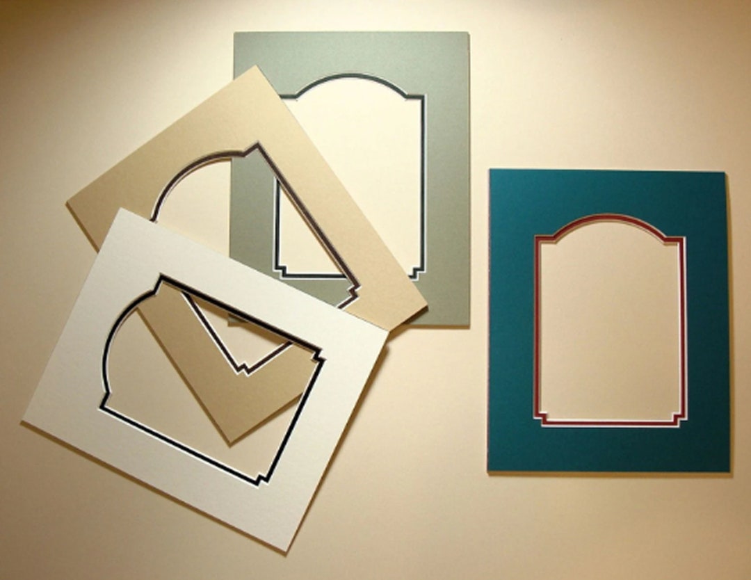 Mat Frame Arched Double Mat for Picture Frame: Cathedral Cut Opening, Choose Size ...