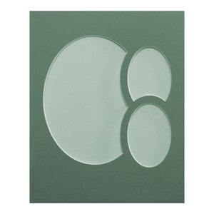 Picture Framing Mat 3 Oval Multi Opening Fits 11 x 14 In Frame Conservation Matting for Collage Photos Art Color Choice Single Layer Matting