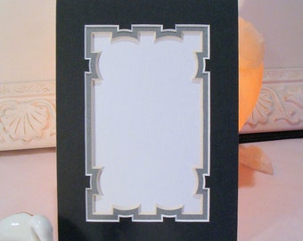 Picture Frame Mat Fancy Grecian Cut Corners 5x7 Inch For 3x5 Photo Print Art Conservation Matting Choose Colors Custom Sizes Available