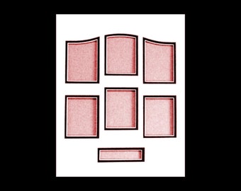 Picture Frame Double Mat Multi Openings Collage Matting Fits 11x14 Inch Picture Frame 6 Openings Rectangular Title Opening Choose Colors