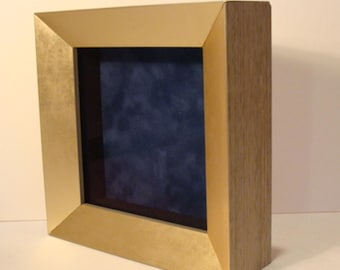 German Silver Shadow Box Frame: Holds Object Up To 4x4 Inch 3/4" Deep, Museum UV Protection Glass